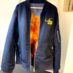 DUSTOFF Navy Blue Reversible Bomber Jacket L (UNISEX)